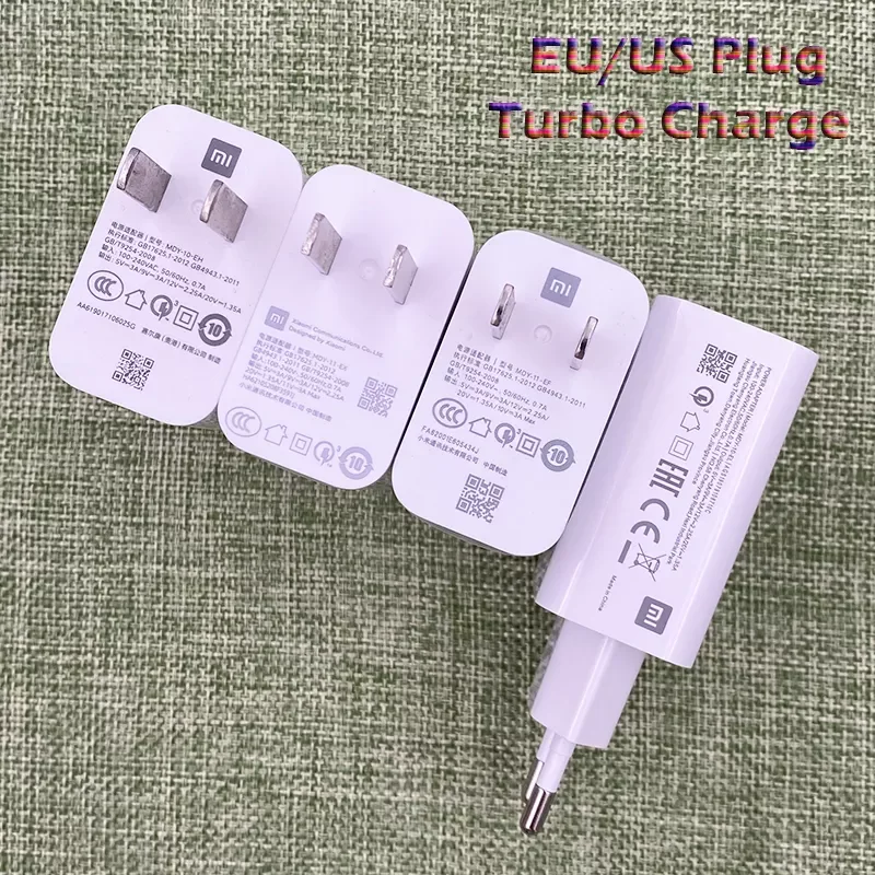 

Charge Phone Charger Fast Charging QC3.0 Power Adapter For Xiaomi Mi 9 10 9T Poco F3 Pro X2 X3 Redmi Note 7 8 9 EU US Plug