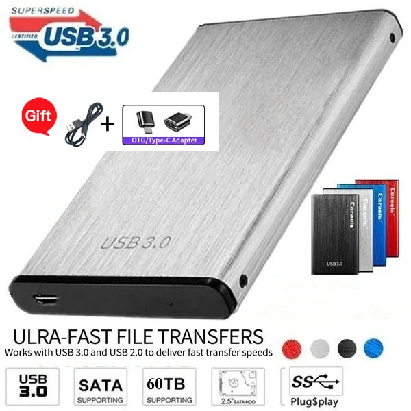 

Внешний жесткий диск 2,5, USB 3,0, SATA, высокоскоростной, 3,0/64 ТБ, USB
