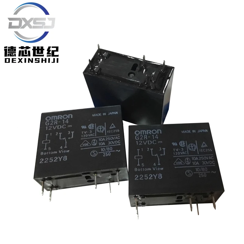 Оригинальное реле Omron G2R-14-12VDC One open one close 5 pin 10A