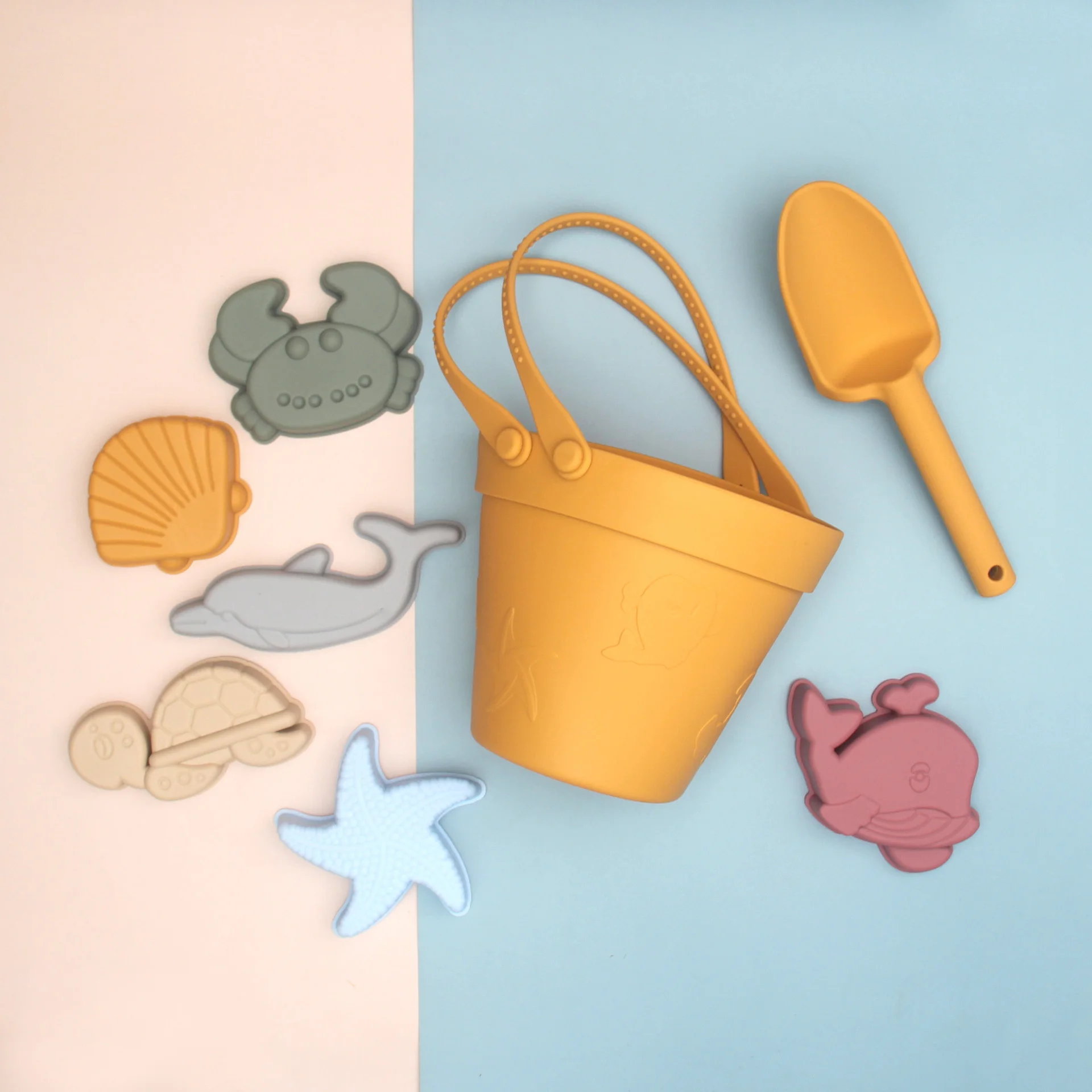 

Summer Beach Toys for Kids Soft Silicone Sandbox Set Beach Game Toy for Send Children Beach Play Sand Water Play Tools