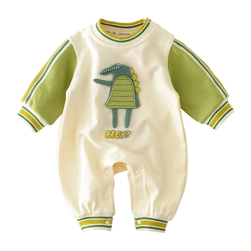 

Autumn Newborn Jumpsuit Cartoon Dinosaur Long Sleeves Rompers for Boy Girl Outfit Casual Baby Clothes Infant Toddler Onesie 0-2Y