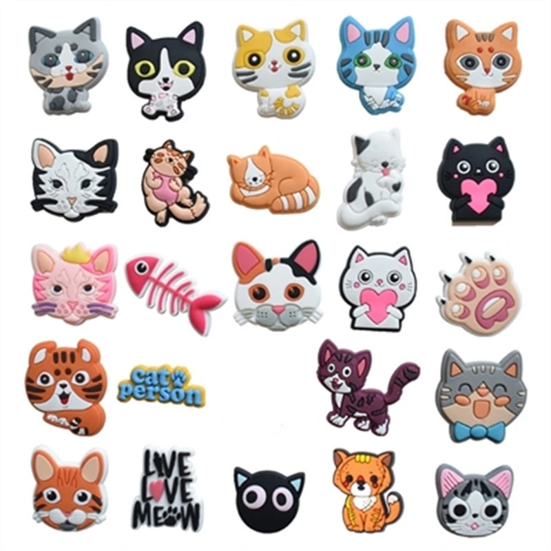 

Shoe Charms Decorations Fits for Crocs Accessories Lovely Cat Pins Boys Girls Kids Women Teens Christmas Gifts Party Favors