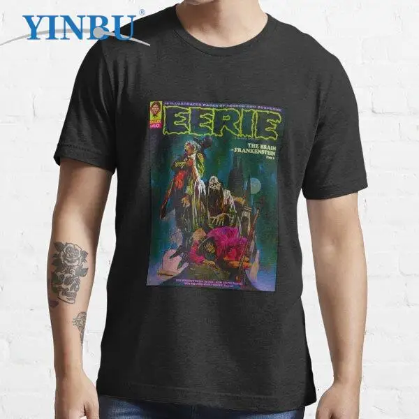 

YOU KNOW IT ANOTHER FANTASTIC VINTAGE EERIE #40 MAGAZINE COVER YINBU Brand High quality Men's short t-shirt 2023 Graphic Tee