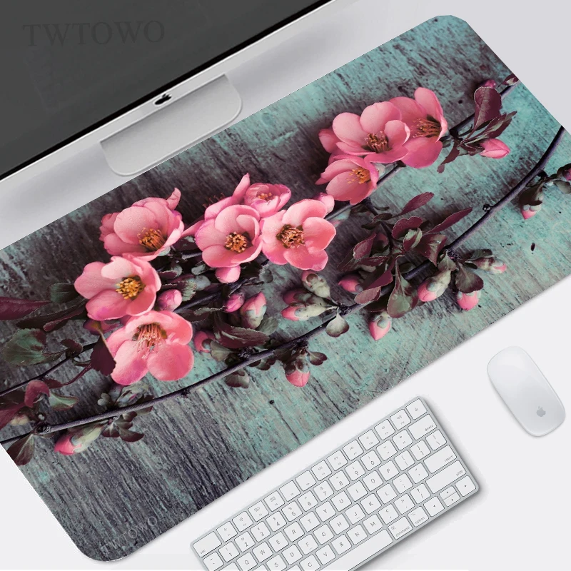 

Flowers Mouse Pad Gamer XL Custom Home Large Mousepad XXL keyboard pad Office Anti Slip Natural Rubber PC Mouse Mat Mice Pad
