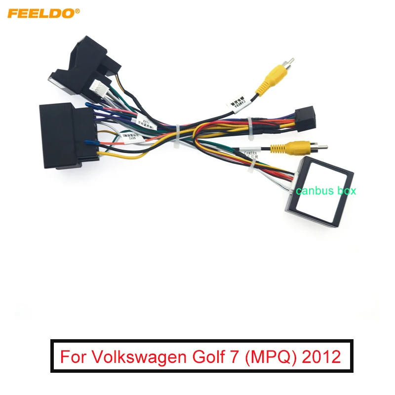 FEELDO 16-Pin Android автомобильный медиаплеер Navi Радио CANBUS BOX провод жгут для Volkswagen Golf