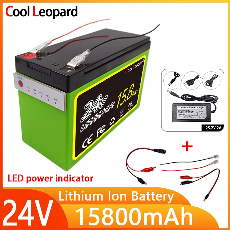 

18650 24V 15800mAh Lithium Ion Battery,With LED Power Indicator,For Sprayers Electric Vehicle Batterie Built-In BMS