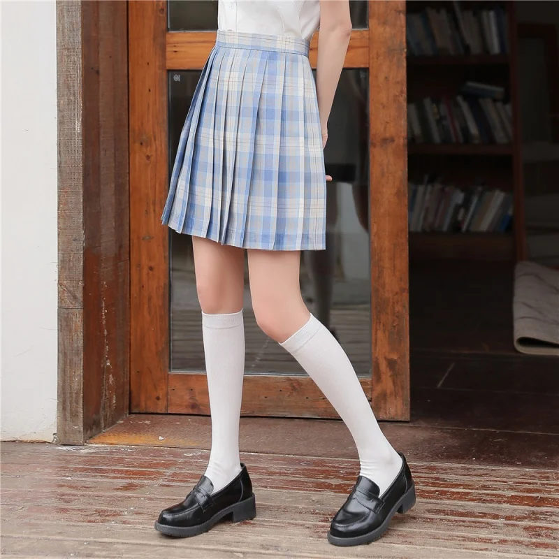 Thin Cotton Solid Color JK Calf Socks Summer New Calf Socks Sub below the Knee Knee Length Socks Bunching Socks Thigh High Socks