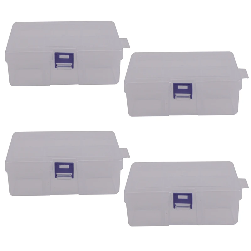 

4X 6 Removable Plastic Storage Box Jewelry/Earring/Tools Container Organizer