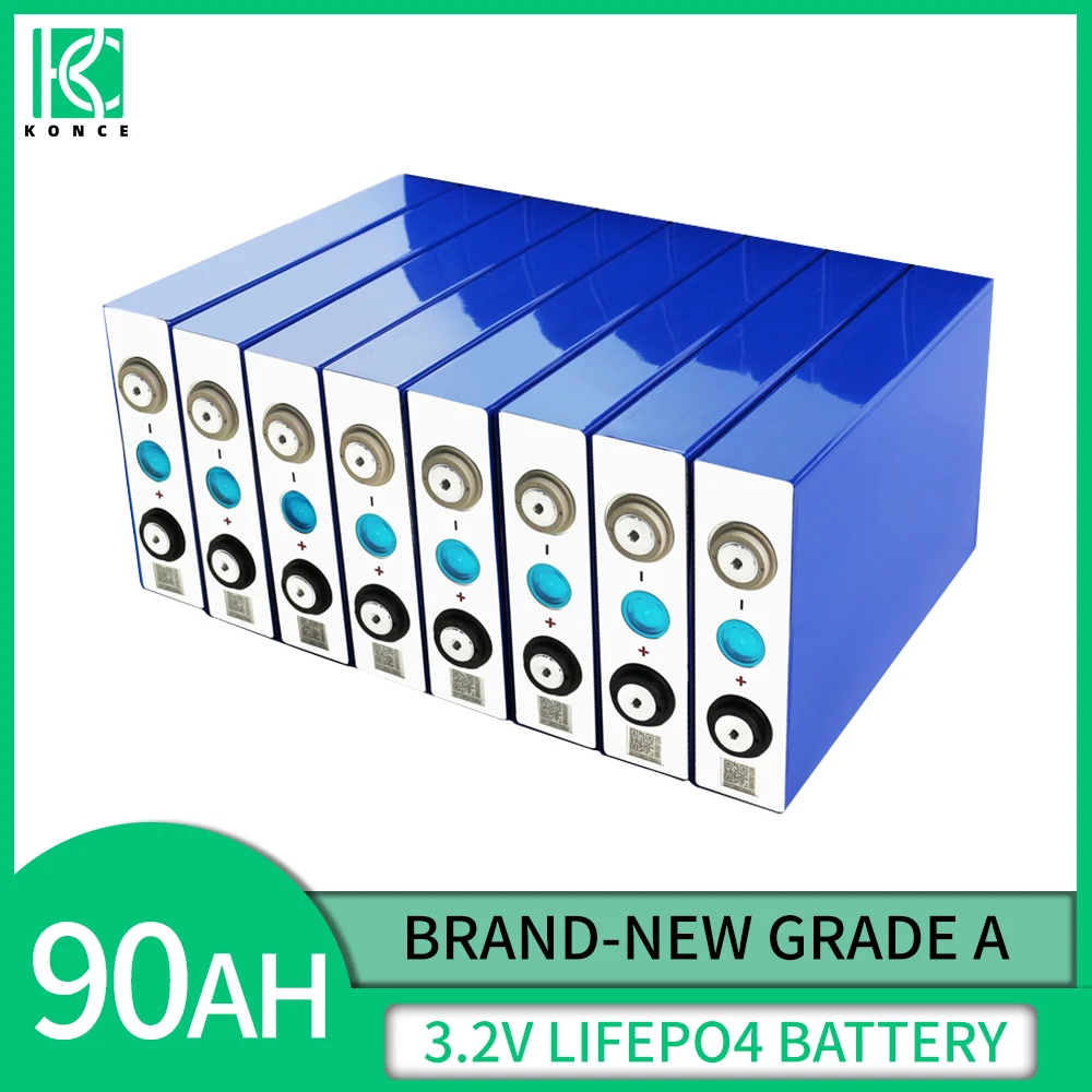 

4-48 pcs 3.2V brand new Lifepo4 90AH lithium iron phosphate can DIY 48V battery pack solar cell Lifepo4 EU/U.S. duty-free