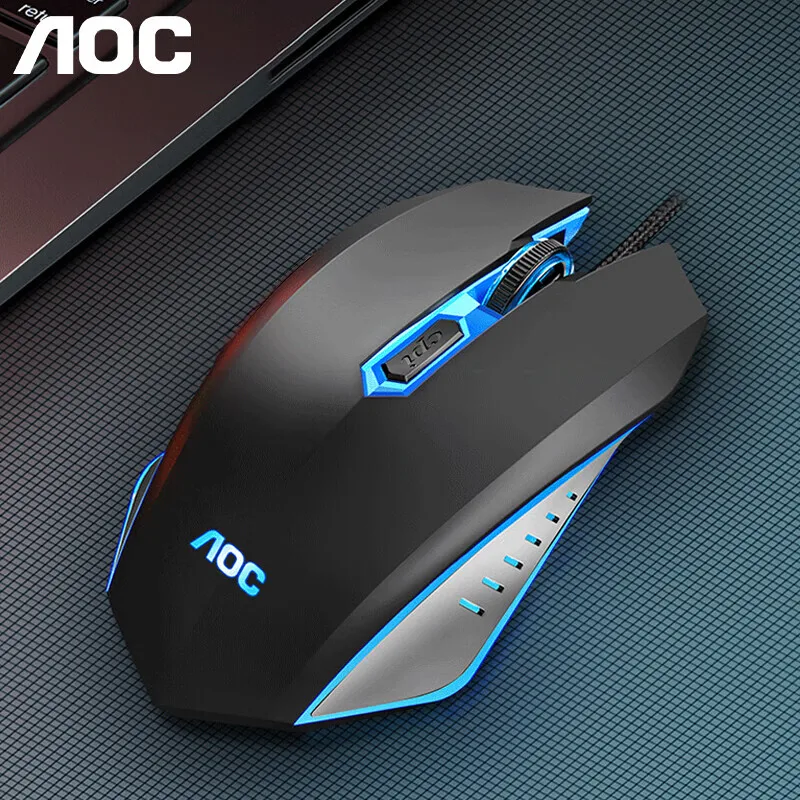 Фото Механическая клавиатура AOC GK410 с 130B мышью, синяя, черная, переключаемая, игровая, полная клавиша, максимальный игровой опыт, пластиковая панель №2