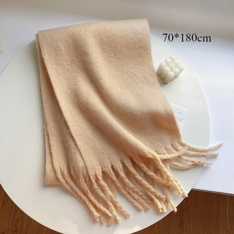 Корейский Клетчатый Детский шарф милый теплый жаккардовый розовый шейный платок