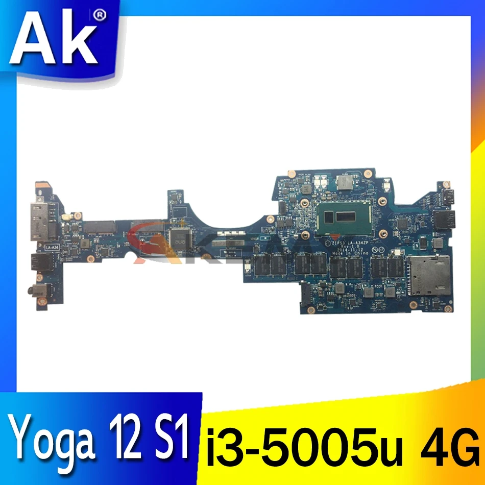 

for Lenovo Yoga 12 S1 notebook motherboard ZIPS3 LA-A342P motherboard with i3-5005u CPU 4G RAM original brand new, free shipping