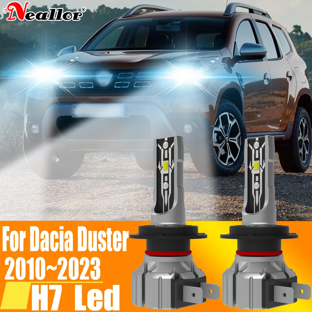 

2 шт., Автомобильные светодиодные лампы H7 12 В 55 Вт для Dacia Duster 2010 ~ 2023