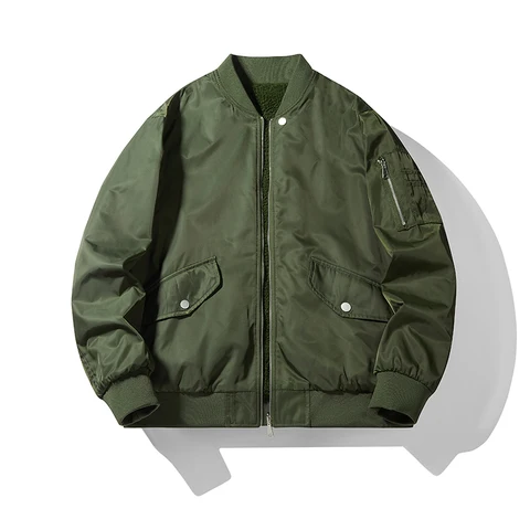 Мужская утеплённая куртка-бомбер из полиэстера