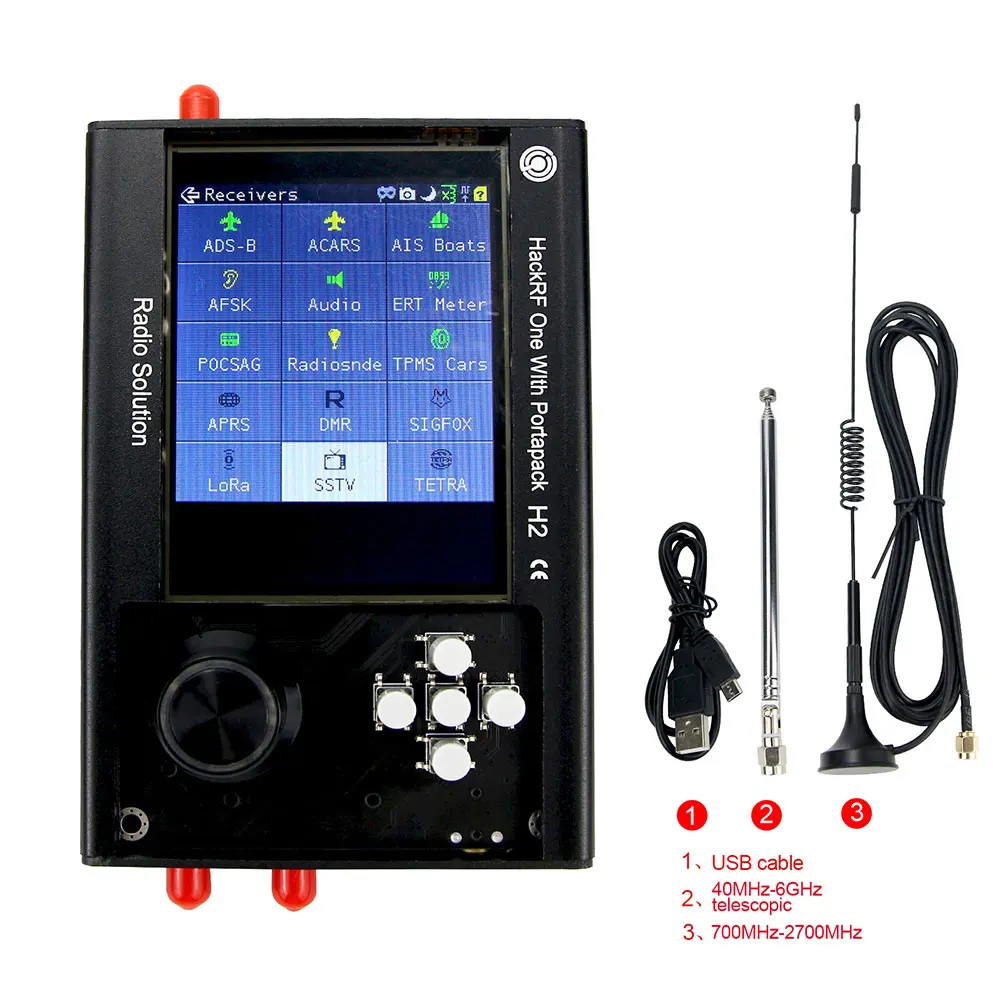 

Hackrf One Portapack H2 SDR программно определяемое радио 1 МГц-6 ГГц опционально металлический чехол антенны наборы DIY быстрая сборка