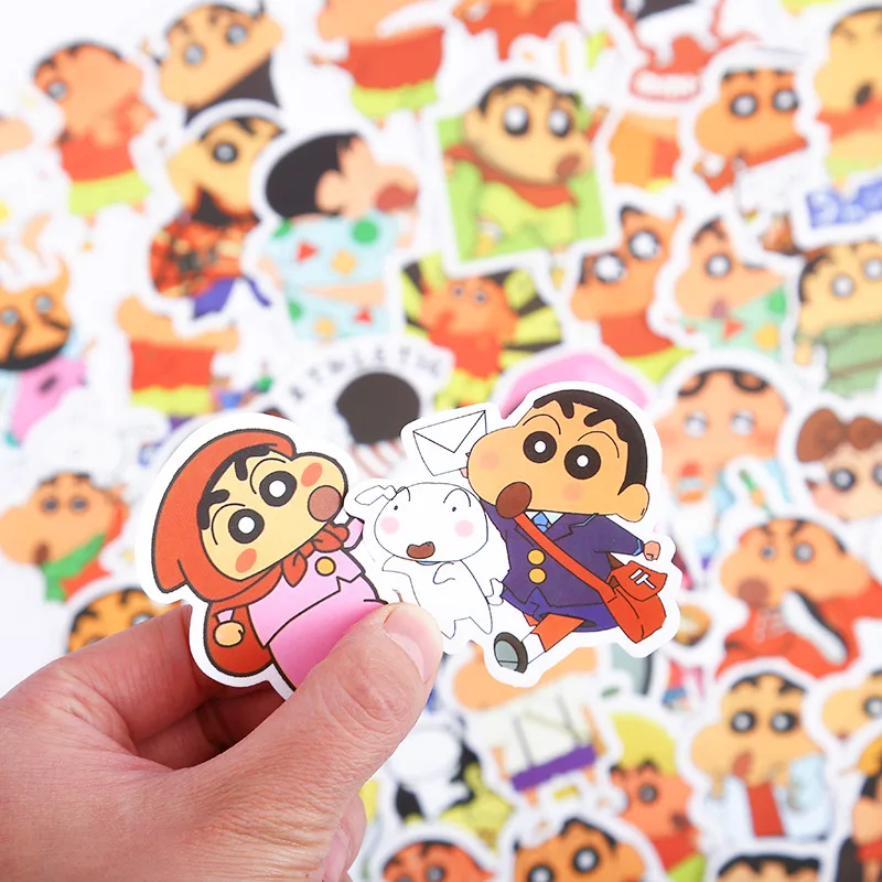 Crayon Shin-chan наклейки с милыми рисунками Kawaii внешняя красивая записная книжка для