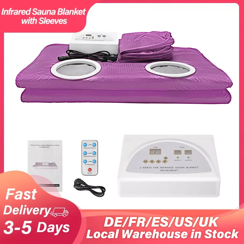 

Одеяло для сауны для похудения, инфракрасное одеяло для потери веса, терапии, сауны с диагональными рукавами, для фитнеса, шейпер для тела, д...