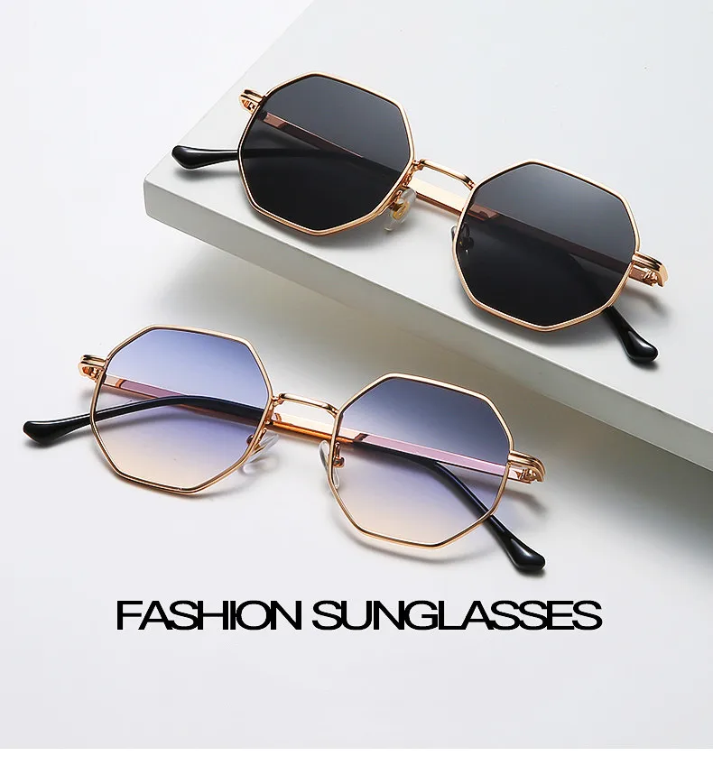 

Women Sunglasses Classic Retro Metal Polygonal UV400 Protection Eyewear Square Sun Mirror Accessories Party Supplies for Unix