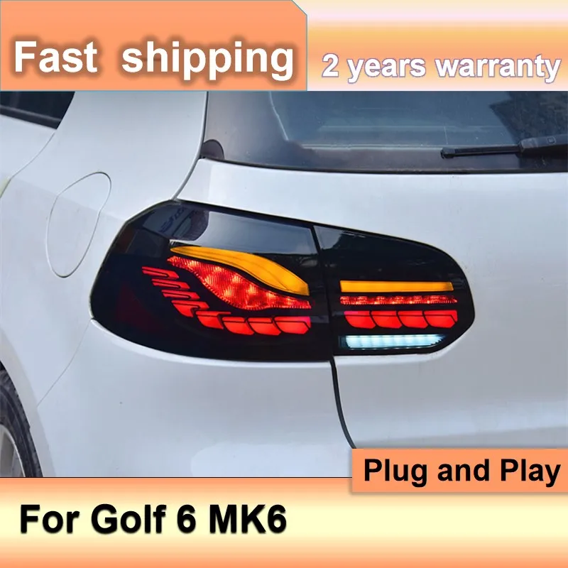 

Car Accessories for VW Golf 6 Taillights 2009-2012 Volkswagen Golf MK6 Tail Lights Rear LED DRL Fog Brake Dynamic Turn Signal