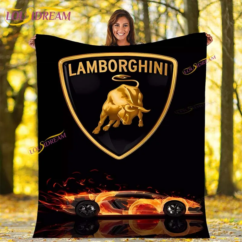 

Покрывало для кровати L-Lamborghini с логотипом автомобиля, плед, одеяло для дивана, муслиновое одеяло, плед на диван, одеяла для кровати, тонкое одеяло