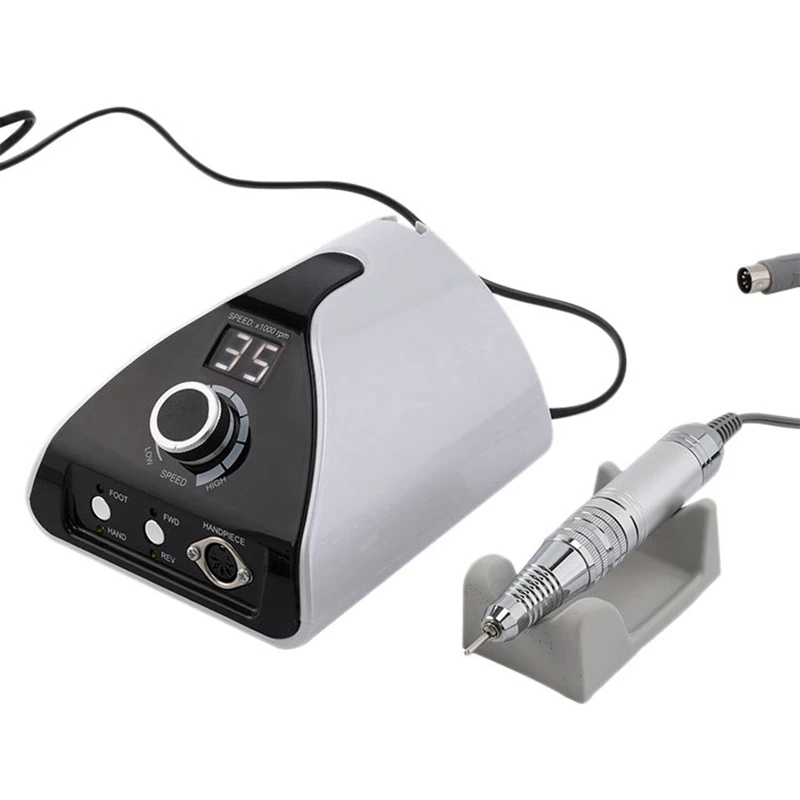 

Электрическая пилка для ногтей, 35000 об./мин., HD дисплей, Металлическая машинка для маникюра, оборудование для дизайна ногтей, шлифовальная машинка для ногтей с европейской вилкой