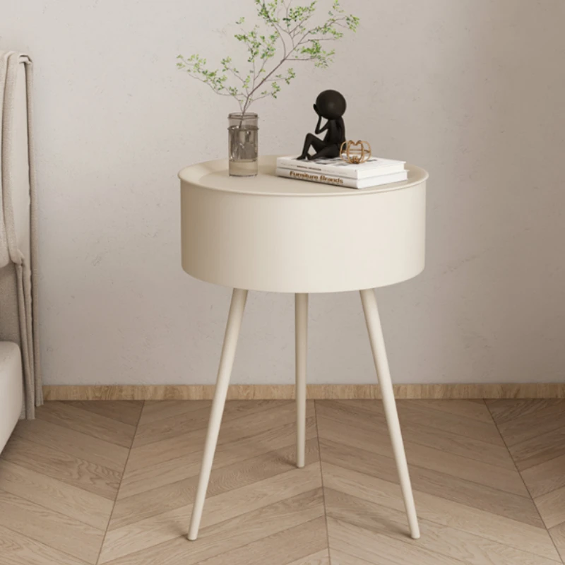 

Железный прикроватный столик в кремовом стиле, современный и простой новый креативный круглый альтернативный детский маленький прикроватный столик для хранения