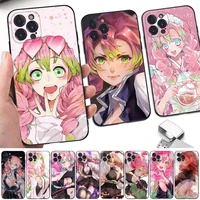 bandai mitsuri kanroji kimetsu no yaiba anime phone case for iphone 11 12 13 mini pro xs max 8 7 6 6s plus x 5s se 2020 xr case