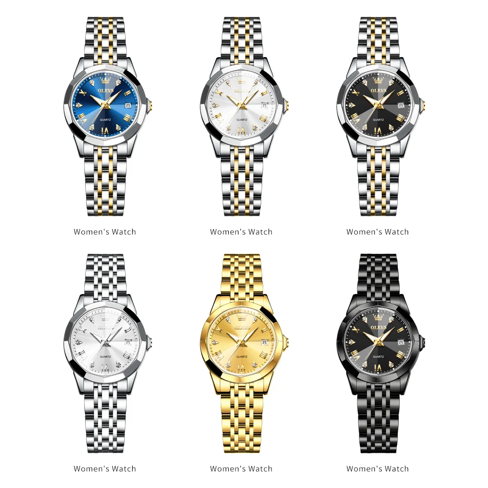TAXAU Watch For Women Stainless Steel Strap Waterproof Luxury Diamond Dial Calendar Ladies Elegant Quartz Wristwatch Reloj Mujer