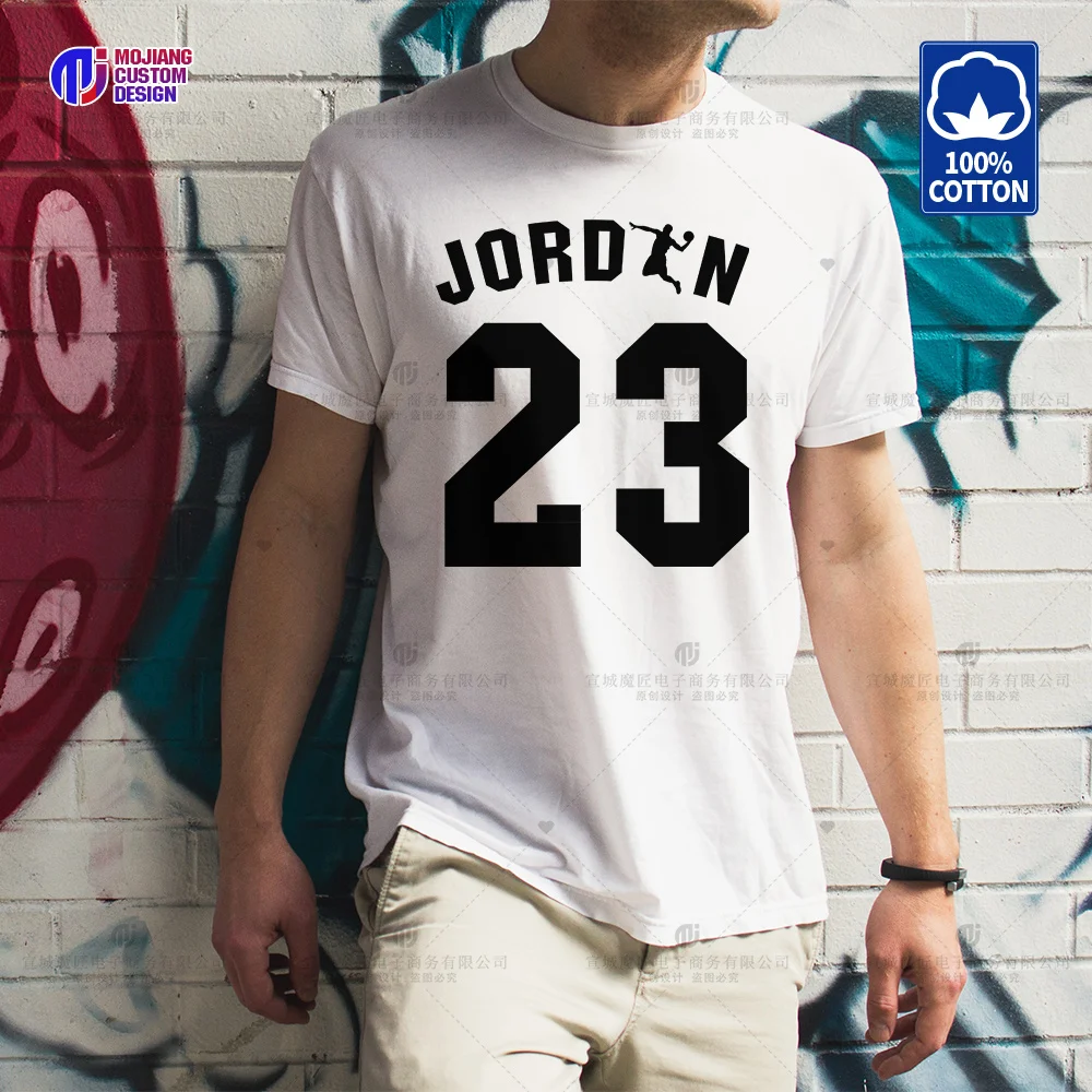 

Men's Pure Cotton T-Shirt Sports Letter Printing Shirt High Quality Loose Cotton Men's Casual Autumn and Winter Casual Sports To