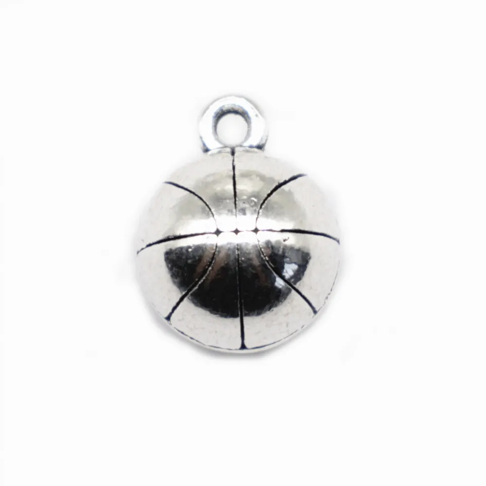 

Craft Basketball Jewelry Charms Woman Pendant 11mm Antique Silver Color 3 Pieces