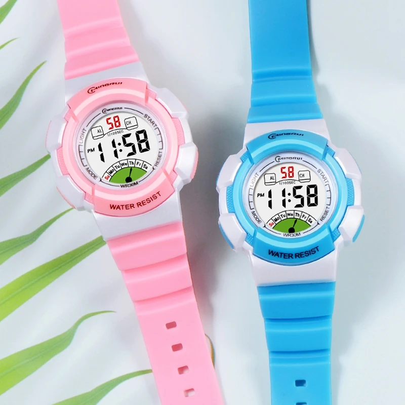 Child Sports Clock Waterproof Student Watches Men Women Electron Wristwatch For Girls Boys Luminous Teen Digital LED Hour Waches enlarge