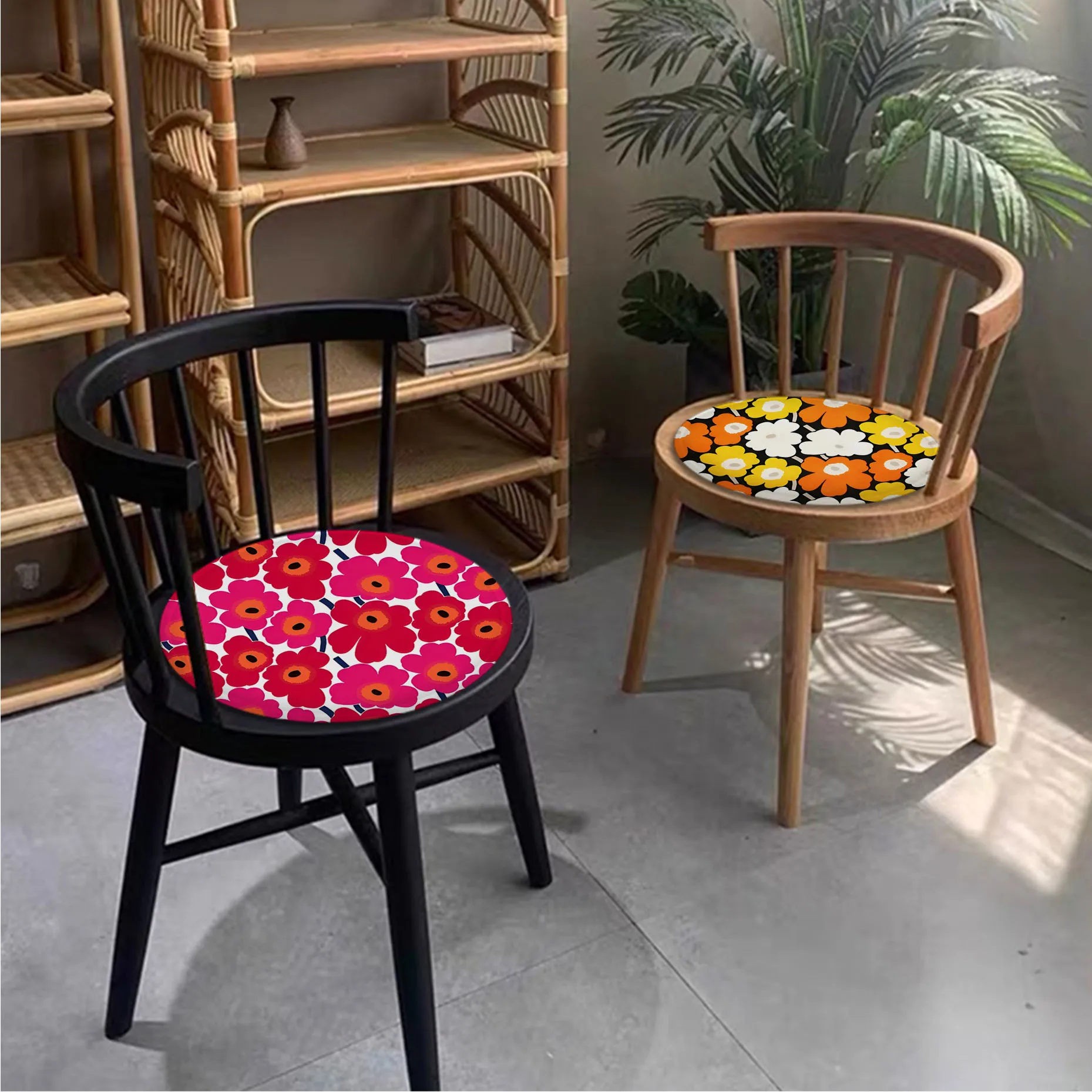 Красивые красочные Чехлы для офисных стульев с цветочным орнаментом