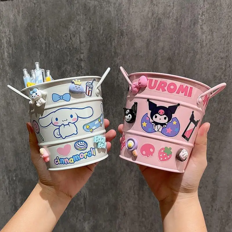 

Sanrio мультяшный телефон, держатель Hellokitty Mymelody Kuromi Cinnamoroll Kawaii, милый рабочий стол, круглая бочка