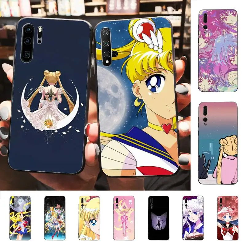 

Cartoon Anime Moon Girls Phone Case for Huawei P30 40 20 10 8 9 lite pro plus Psmart2019
