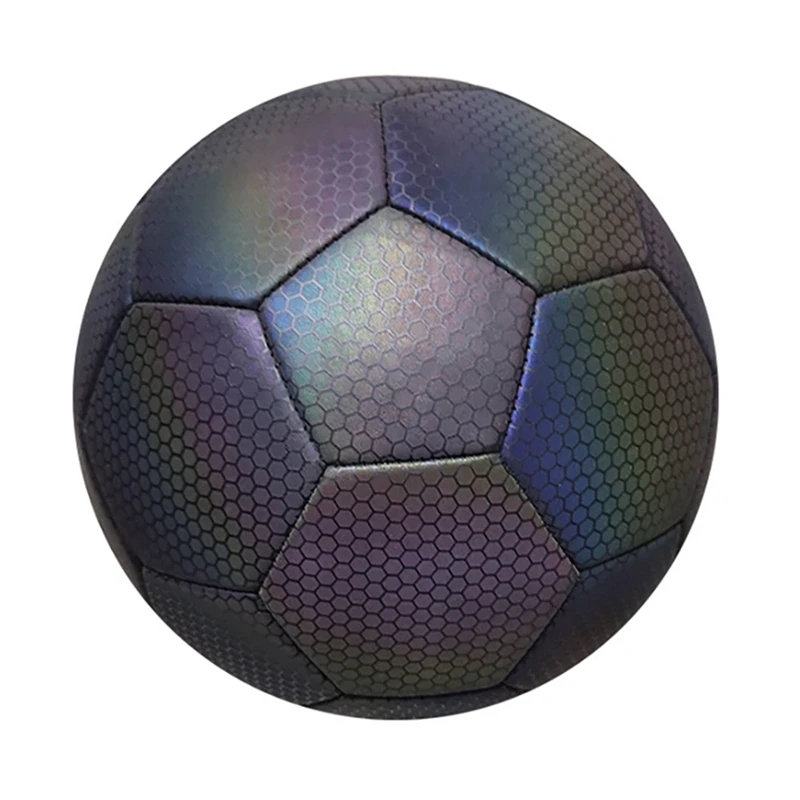 

Reflective Soccer 5 Size with Pump,Needles and Net Bag,Reflective Glowing Soccer Ball for Indoor Outdoor Soccer Training
