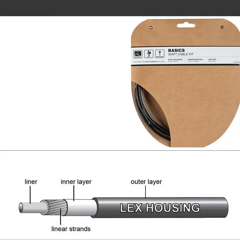 Тормозной трос BMX Портативный комплект велосипедных тросов для переключения