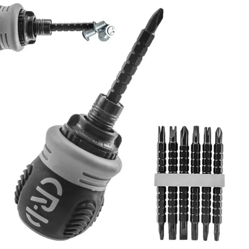 

Mini Ratchet Screwdriver Tool Kit Ratchet Screwdriver Ratcheting Screwdriver Magnetic Tip With 6 Double Ended Cutter Heads For