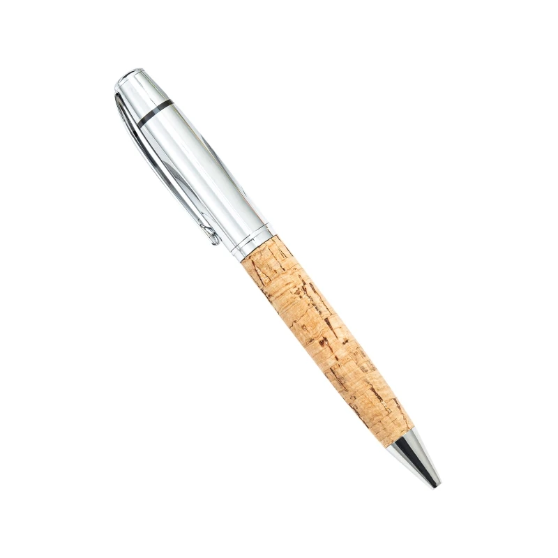 

Refillable Ballpoint Pen Wooden Pen Grip Black Ink Twist Action Write Smoothly