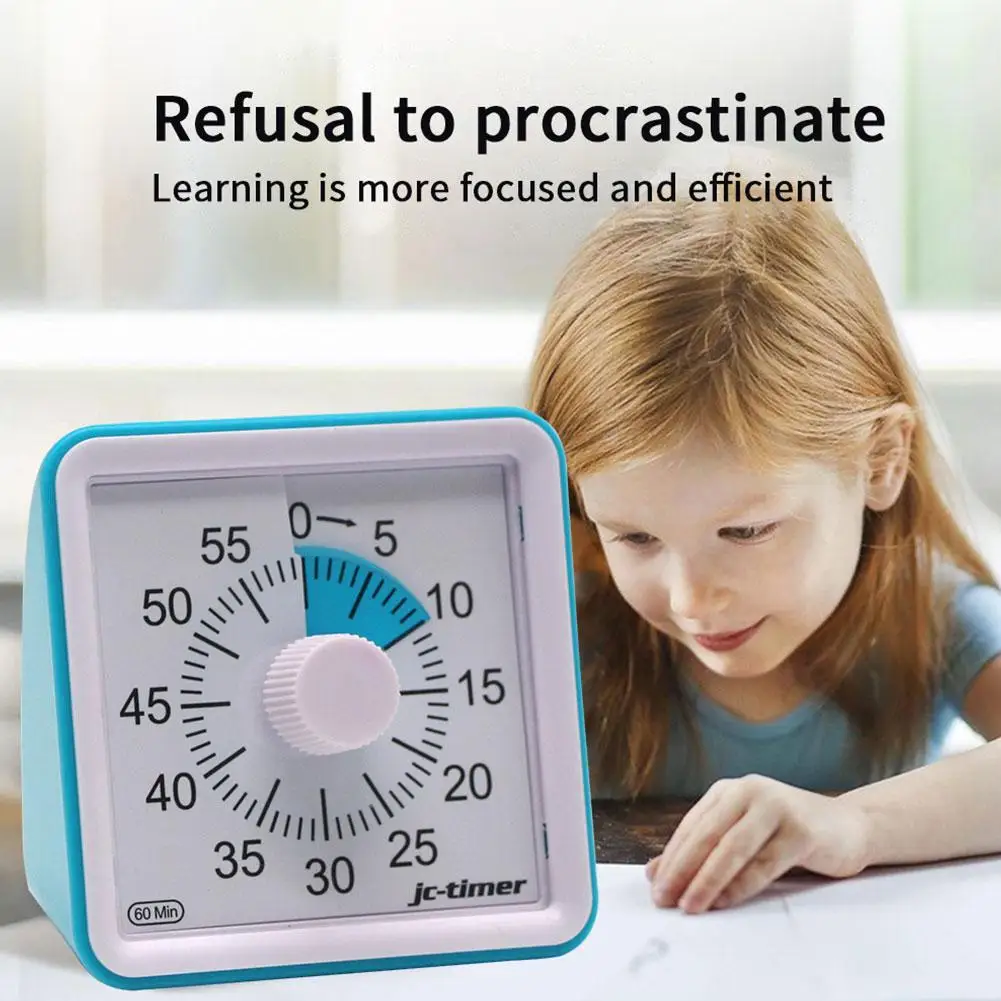 

60-Minute Visual Timer For Kids Study Fridge Magnets Kitchen Timer Mechanical Stopwatch Alarm Clock Kitchen Cooking Accesso X4Q5