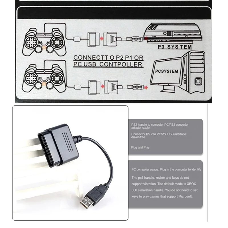 USB-адаптер-конвертер для PS2 Dualshock