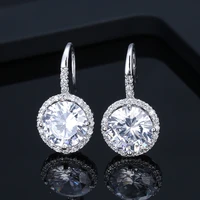 korean fashion classic high quality geometric round zircon earrings friends party business banquet gifts women jewelry earrings