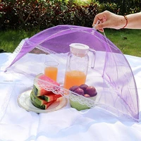 foldable mesh detachable food cover umbrella cover net food covers net dust proof anti mosquito dish cover tent kitchen tools
