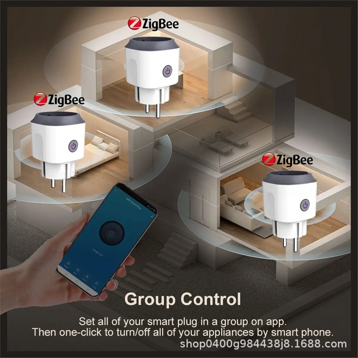 (ABGQ) Умная розетка Tuya Zigbee 20A с функцией таймера, мониторингом энергопотребления и голосовым управлением для Alexa, Google, Алисы, вилка стандарта ЕС (art.: 3920da7ae4566) - 3920da7ae4566