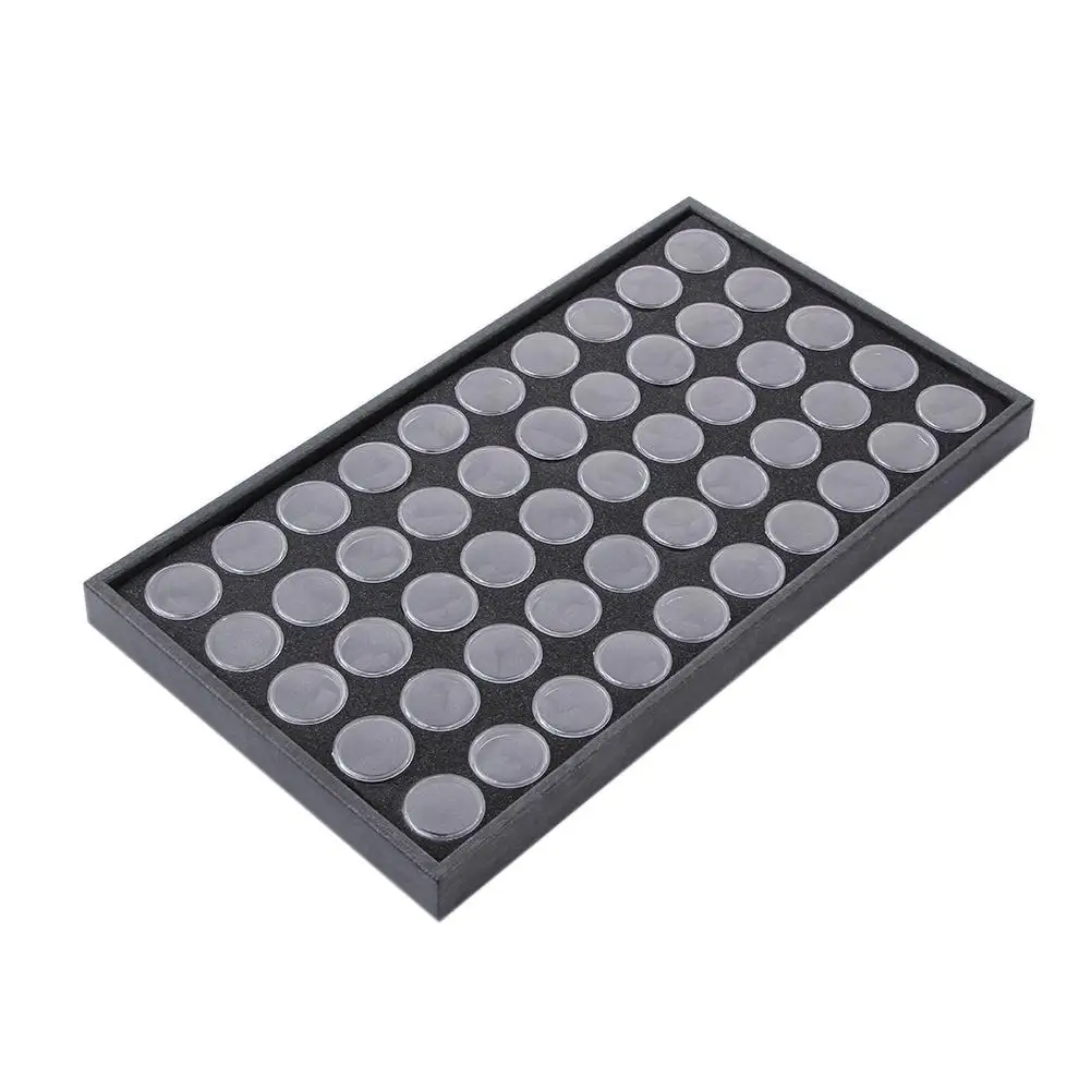 

50 Slots Case Holder Storage Box Space Nail Art Powder Gems Rhinestone Storage Container Case Box Plate Manicure Tool With Cover