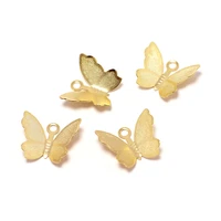 10pcs butterfly tail chain charmsgold color plated brass12 8x11mm high quality earring jewelry accessories