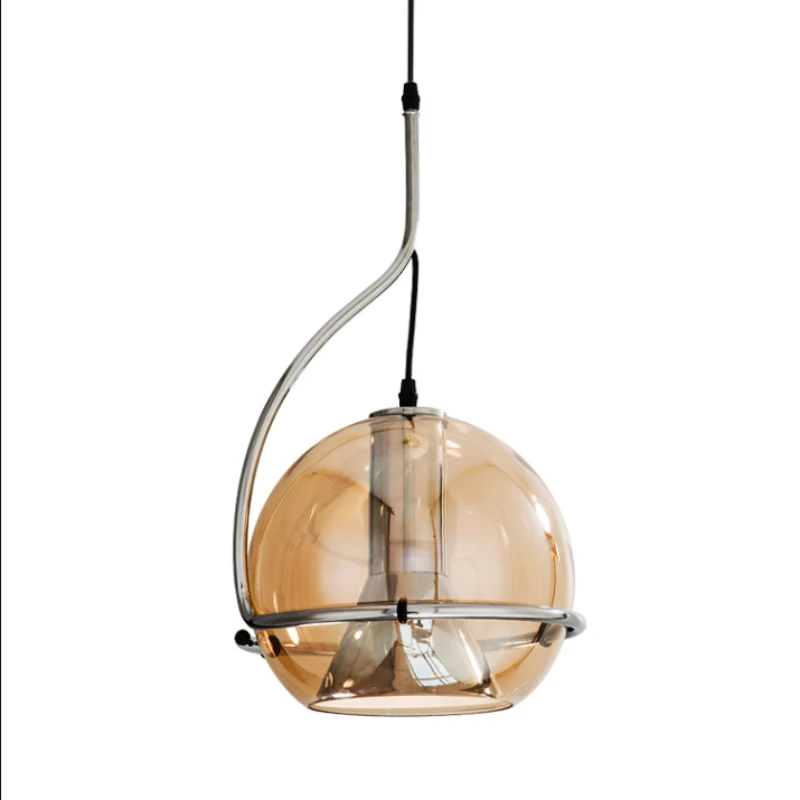 

American retro nostalgia Bauhaus restaurant creative shift glass medieval simple bedroom bedside lamps and chandeliers