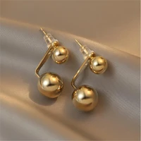 european and american temperament metal ball drop earrings for woman%e2%80%98s korean fashion jewelry gothic girls simple earrings