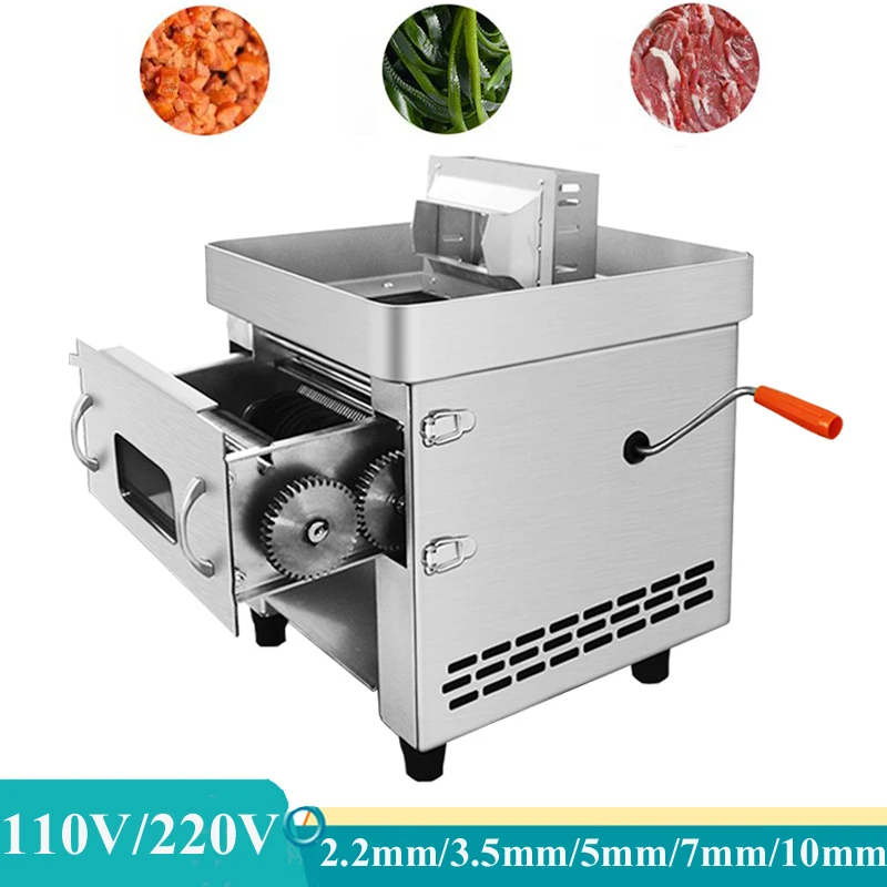 

Meat Cutting Machine Commercial Electric Slicer Stainless Steel Automatic Vegetable Cutter Potato Radish Slicing Machine