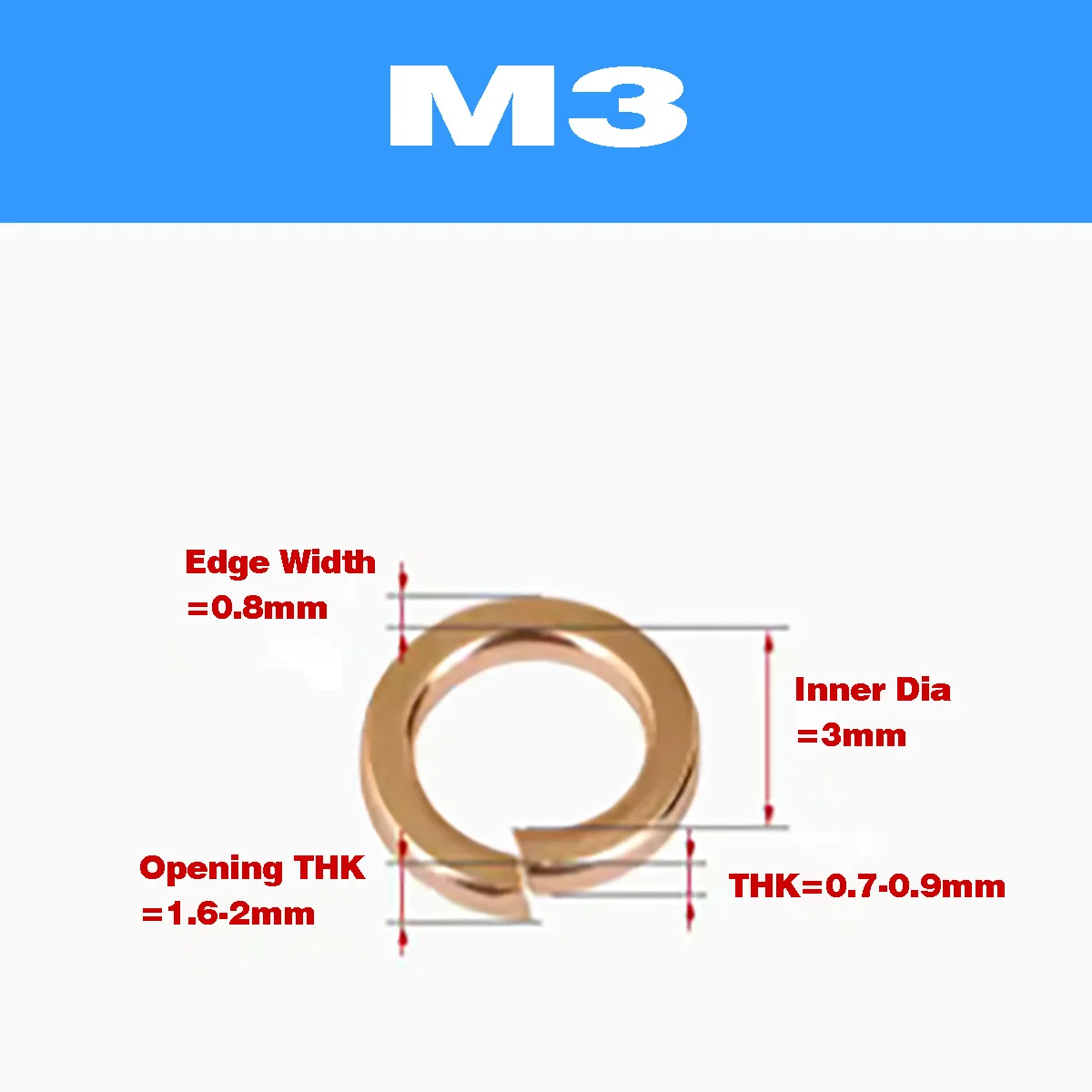 

Красная медная пружинная шайба/бронзовая круглая шайба
