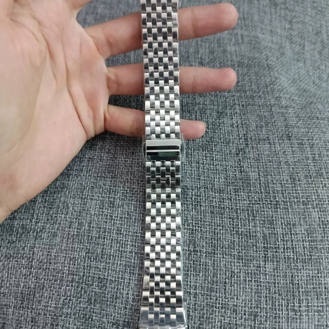 Фото Подходит для Jaeger-LeCoultre Master Ultra Thin Moon, высококачественный браслет из цельной нержавеющей стали 316, 20 мм, 21 мм, ремешок для часов Jubilee №4